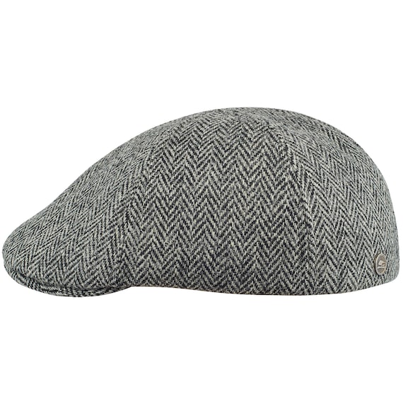 Subrayar Subproducto capitalismo RUSTY gorra con pico de pato de Harris Tweed espiga NEGRO-GRIS - Etsy México