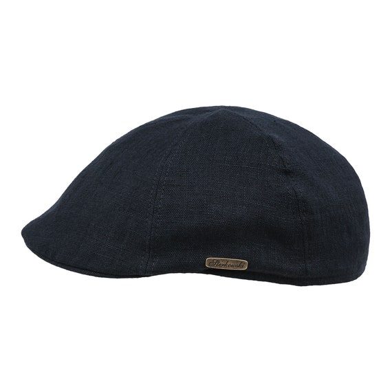 RUSTY Linen Duckbill Summer Flat Cap 6 