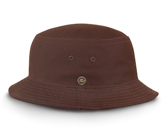 GOLF Cotton Bucket Fishing Sun Hat Boonie Jungle Bush Fisherman Plain Militar Camp Tourist Safari Outdoor Hiking Travel Gigle BROWN