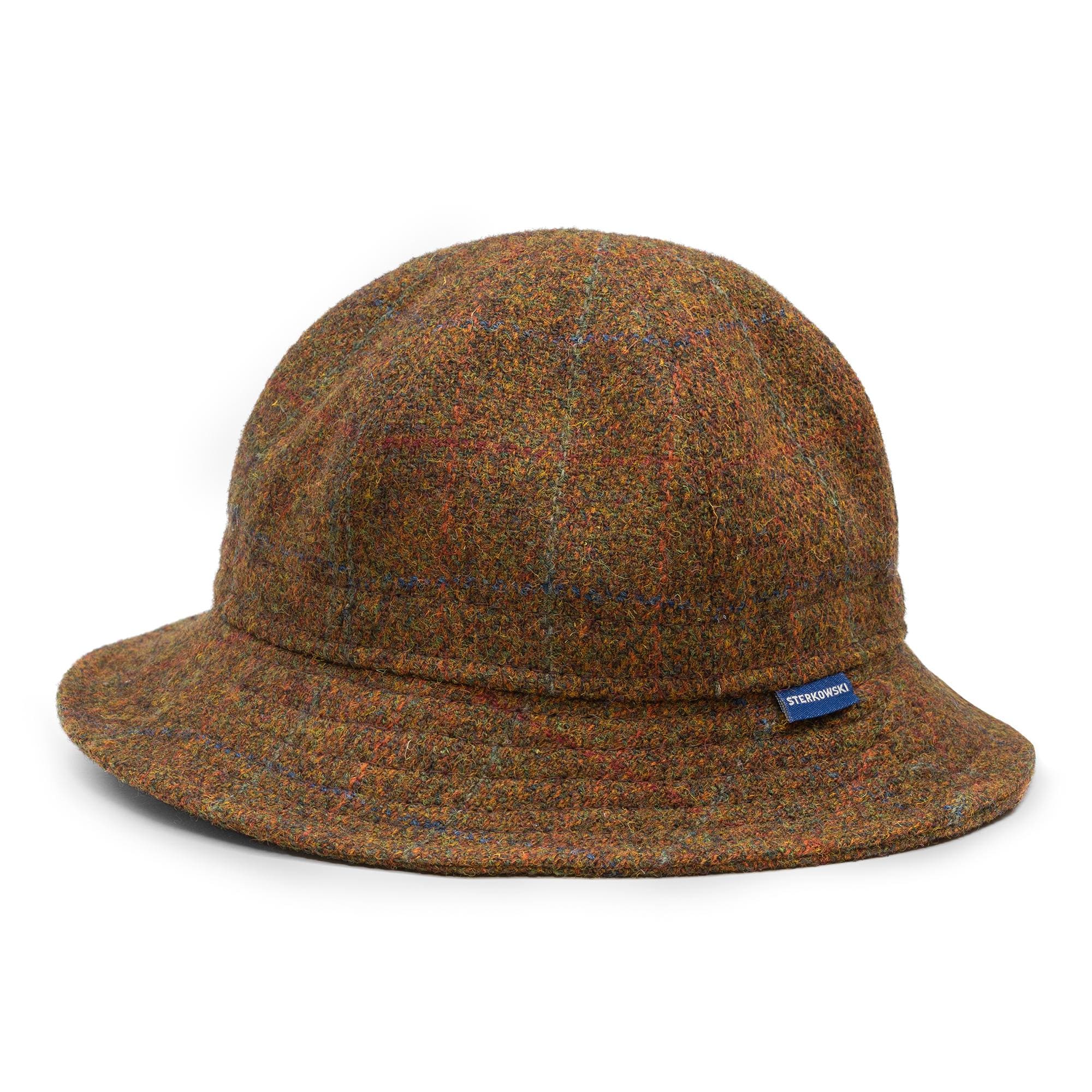 BUGGY Harris Tweed Bucket Hat Military M-37 Boonie Cap Green