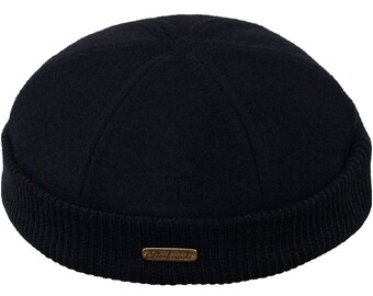 NAVY WATCH - gorro beanie de estibador con corte por encima de las orejas, dobladillo flexible - negro