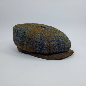 SALE!-MALONE 54cm Genuine Scottish Harris Tweed Pure Wool Cap