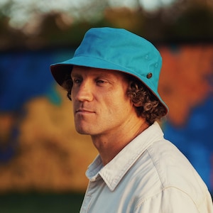 GOLF Panama Cotton Bucket Hat Fishing Sun Boonie Jungle Bush Fisherman Plain Militar Camp Tourist Safari Outdoor Hiking Travel TURQUOISE
