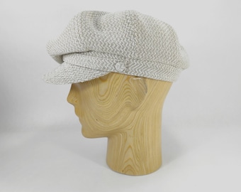 SALE RUNE 59cm Linen Newsboy Cap  Vintage Gatsby Hat Hand Woven Linen Flat Cap Irish Cap  Artisan Baker Boy Hat Sun Cap Beach Hat