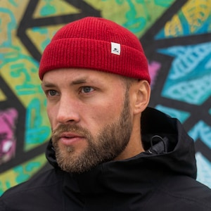 DUKE Bonnet Cachemire Laine Mérinos Coupe Courte Docker Fisherman Beanie Tricot Workwear Skull Tuque Résistant Élégant Durable
