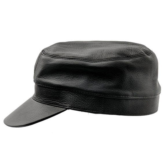 Sterkowski BRONCO Leather Classic Baseball Cap Black Vintage Style Comfort