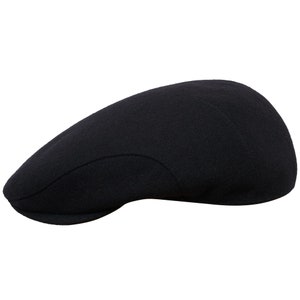 ALEX Wool Cloth Classic Flat Cap  English  Dai Jeff Derby Paddy Driving Duffer Cheese-Cutter Newsboy Baker Boy BLACK