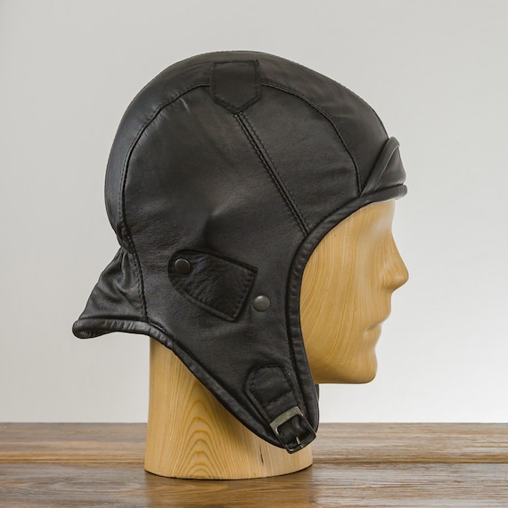 SALE - 54 - 55cm Size BIRDMAN Genuine Leather Aviator Cap Trapper