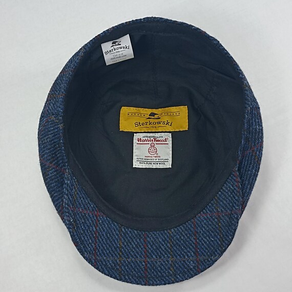 SALE!-ALEX 61cm Harris Tweed Classic Flat Cap English Dai Jeff