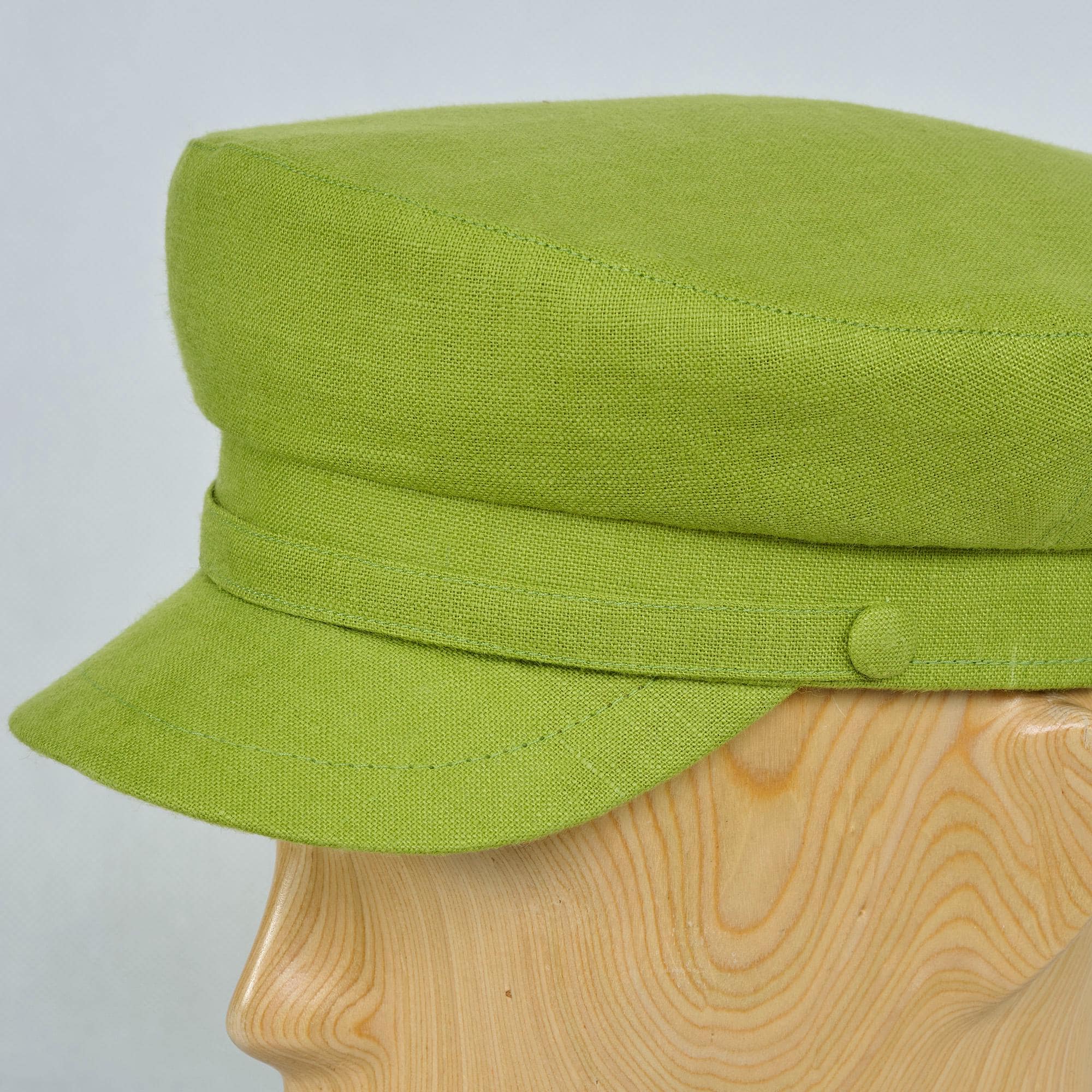 PIREUS Linen Greek Fisherman Breton Summer Cap Sailor