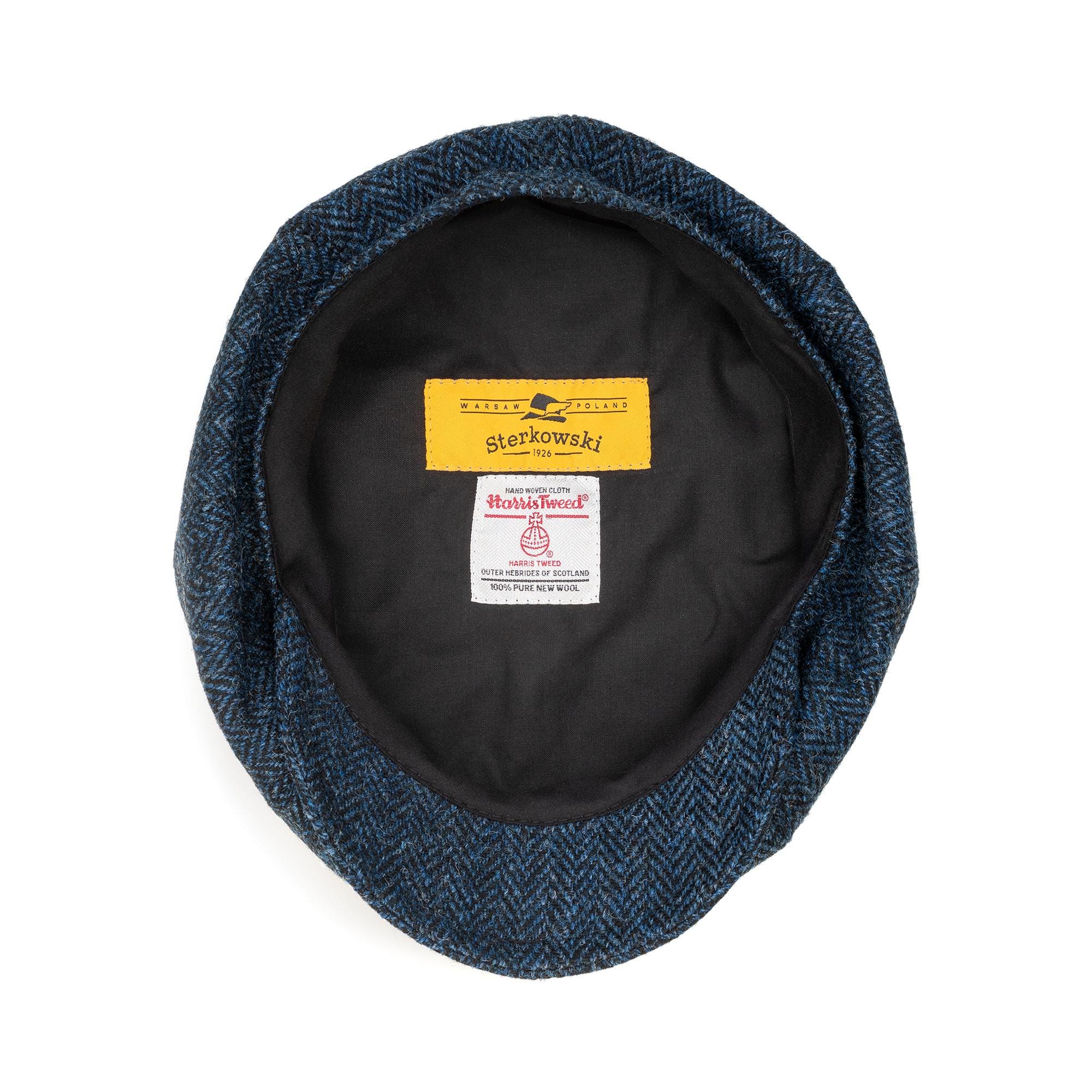 Casquette Plate Newsboy Vintage Pour Homme - 8 Panneaux, Réglable 56-60 Cm, Mélange Coton/polyester, Bleu - 11