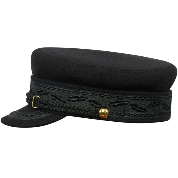 HAMBURG - gorra de capitán de barco - negra