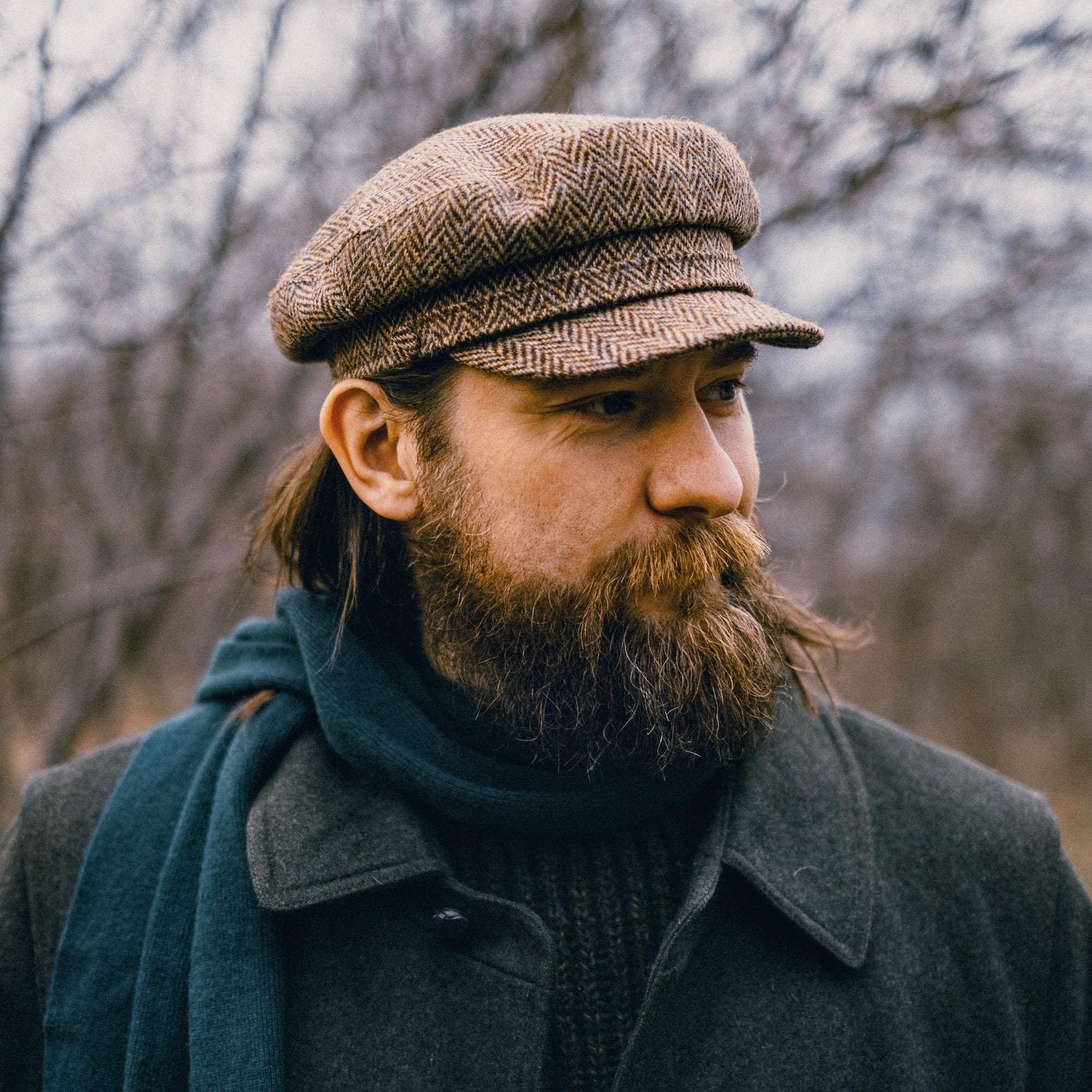 PIREUS Harris Tweed Pure Wool Greek Fisherman Breton Cap Sailor