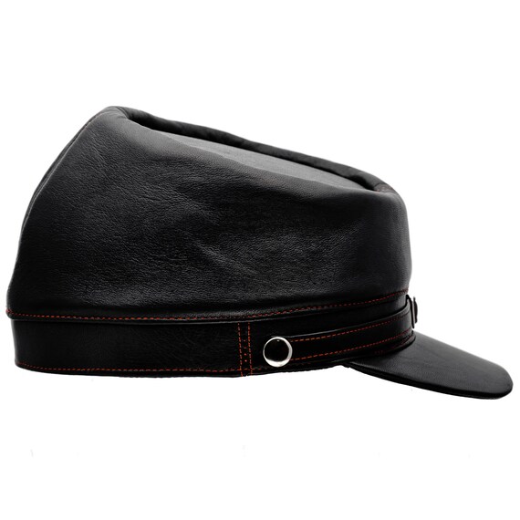 BUFFALO Leather Kepi Cap American Civil 
