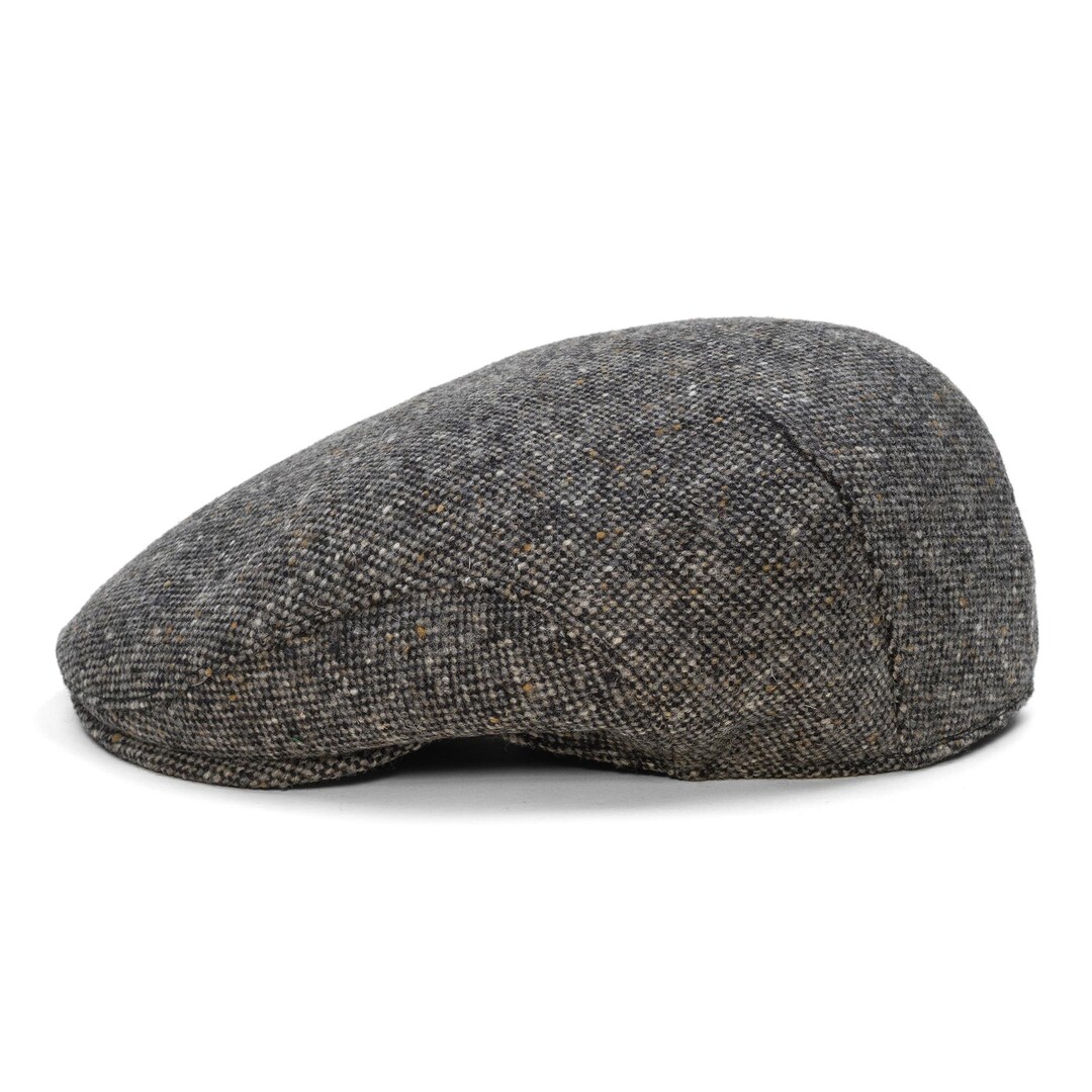 ALEX Donegal Tweed Flat Cap Basalt Cliff Irish Ivy Cap Driving Hat ...