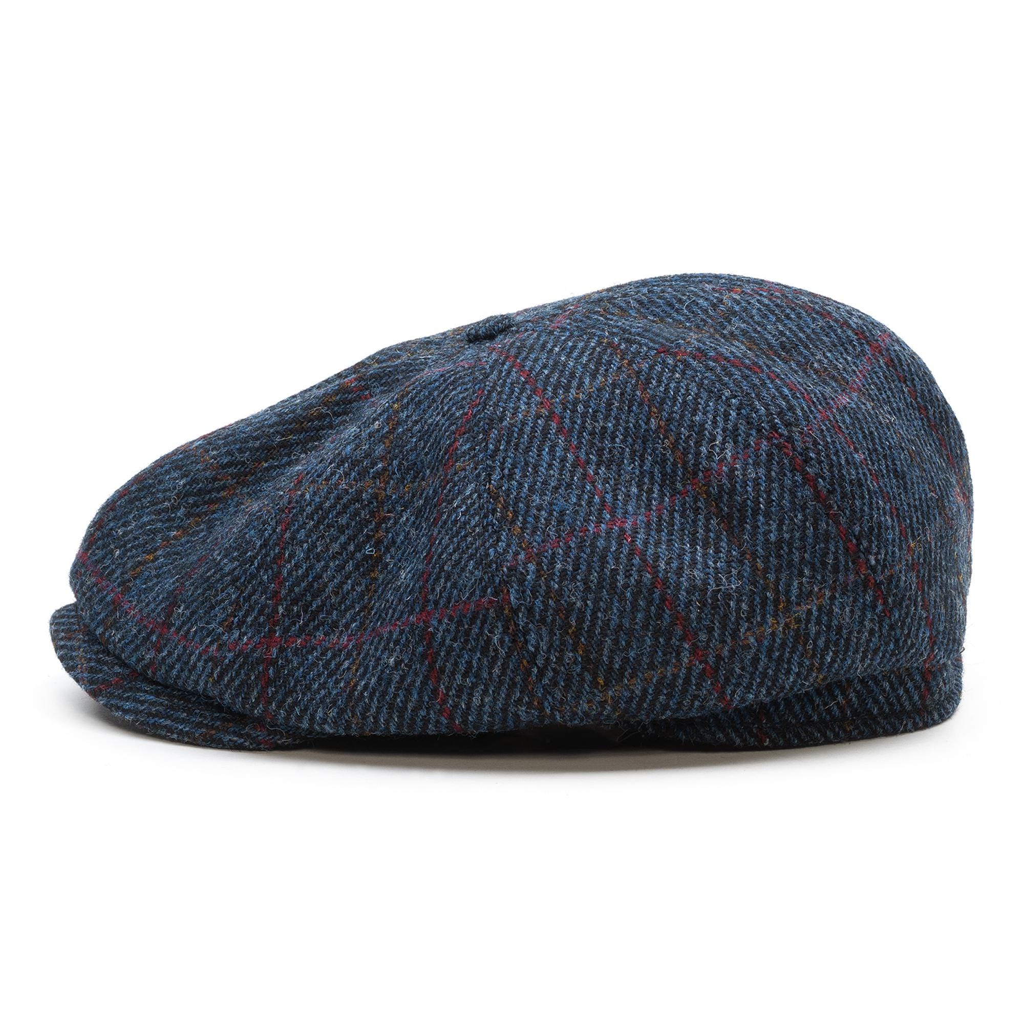 SHELBY Mens Newsboy Cap Harris Tweed |8 Panel Cap Baker Boy Hat