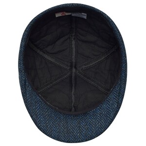 RUSTY Harris Tweed Duckbill Mens Flat Cap Wool Cabby Driving Bicycle ...