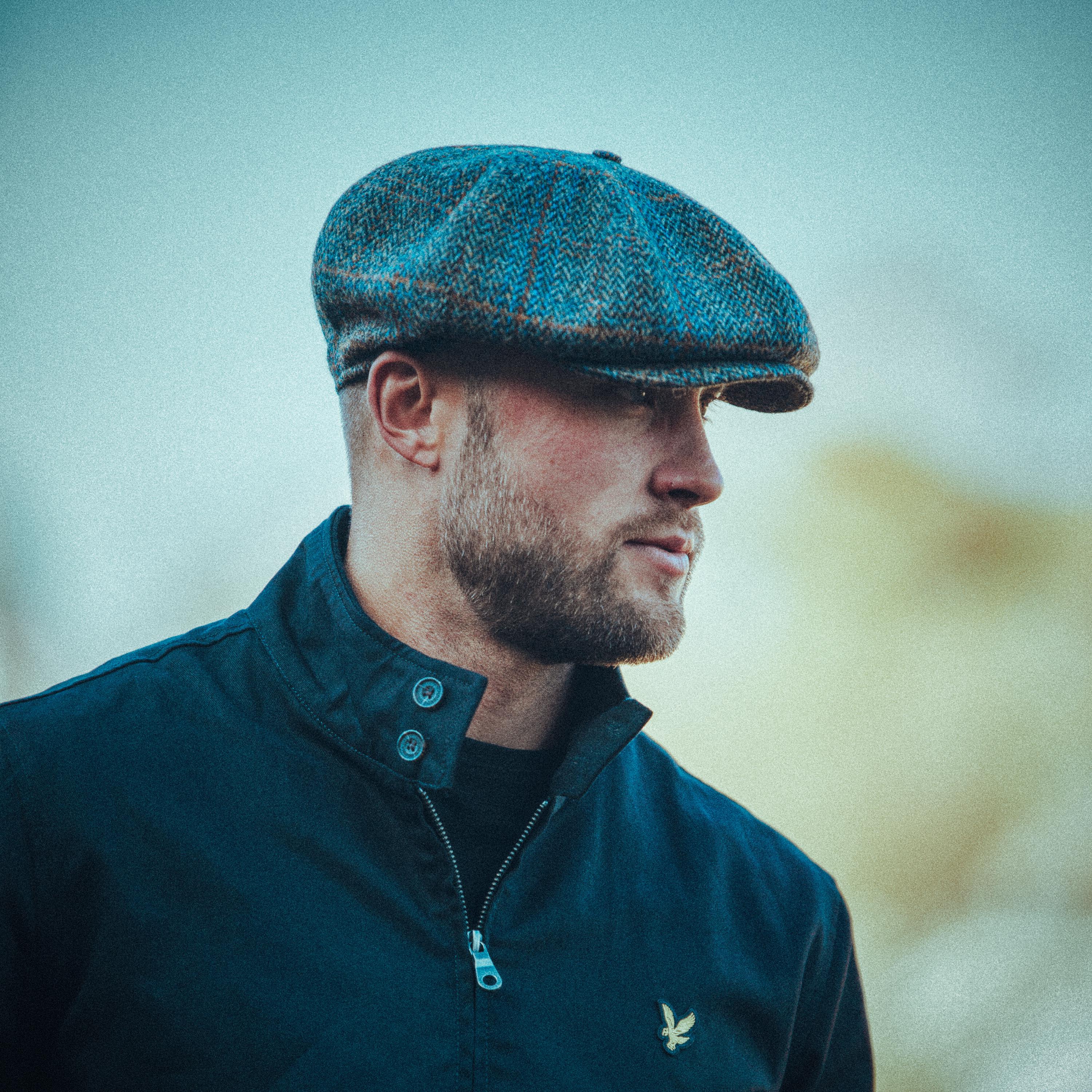 PEAKY Genuine Authentic Scottish Harris Tweed 8 Panel