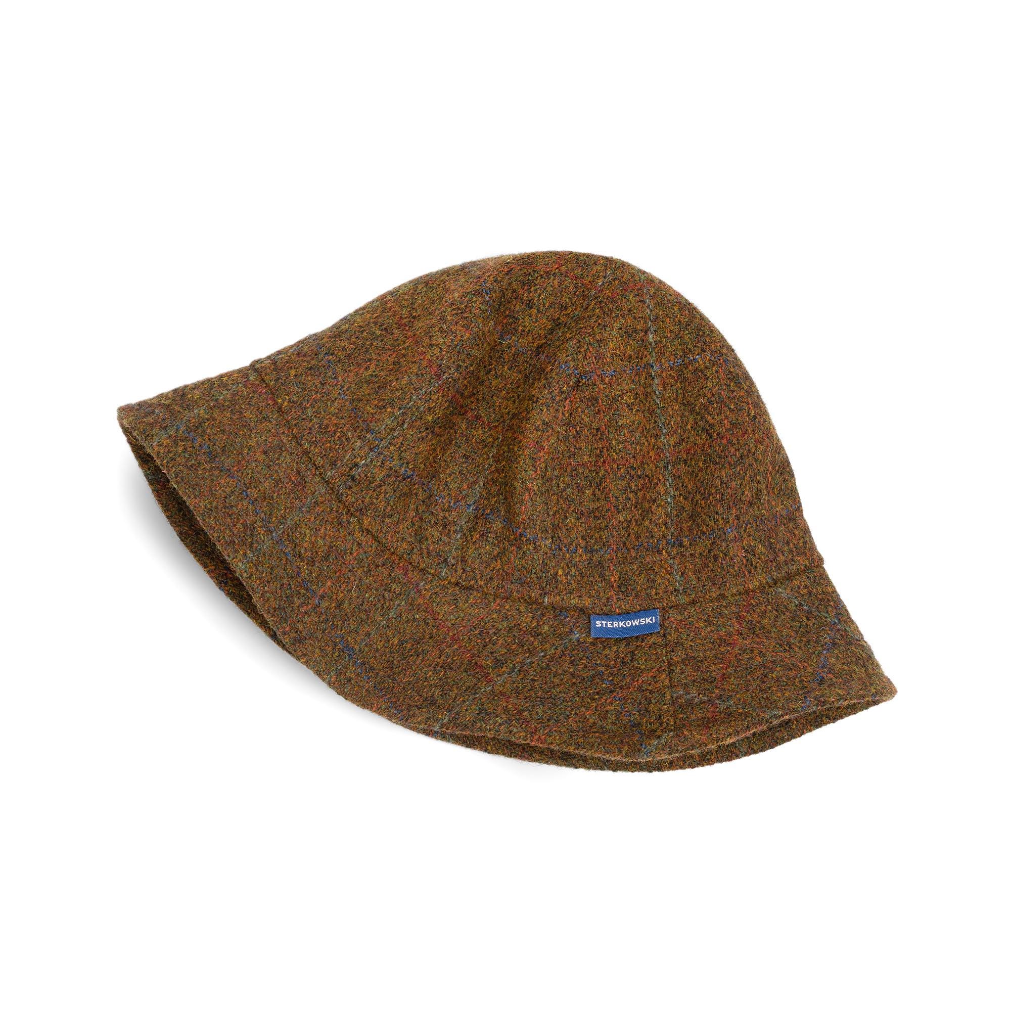 BUGGY Harris Tweed Bucket Hat Military M-37 Boonie Cap Green