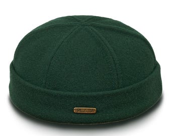 Croogo Breathable Docker Beanie - Brimless Fisherman Hat, Adjustable Fit, One Size (56-60cm), Green