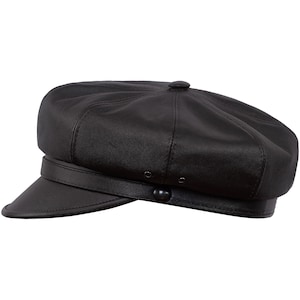 HARLEY - gorra de hombre de piel natural - marrón