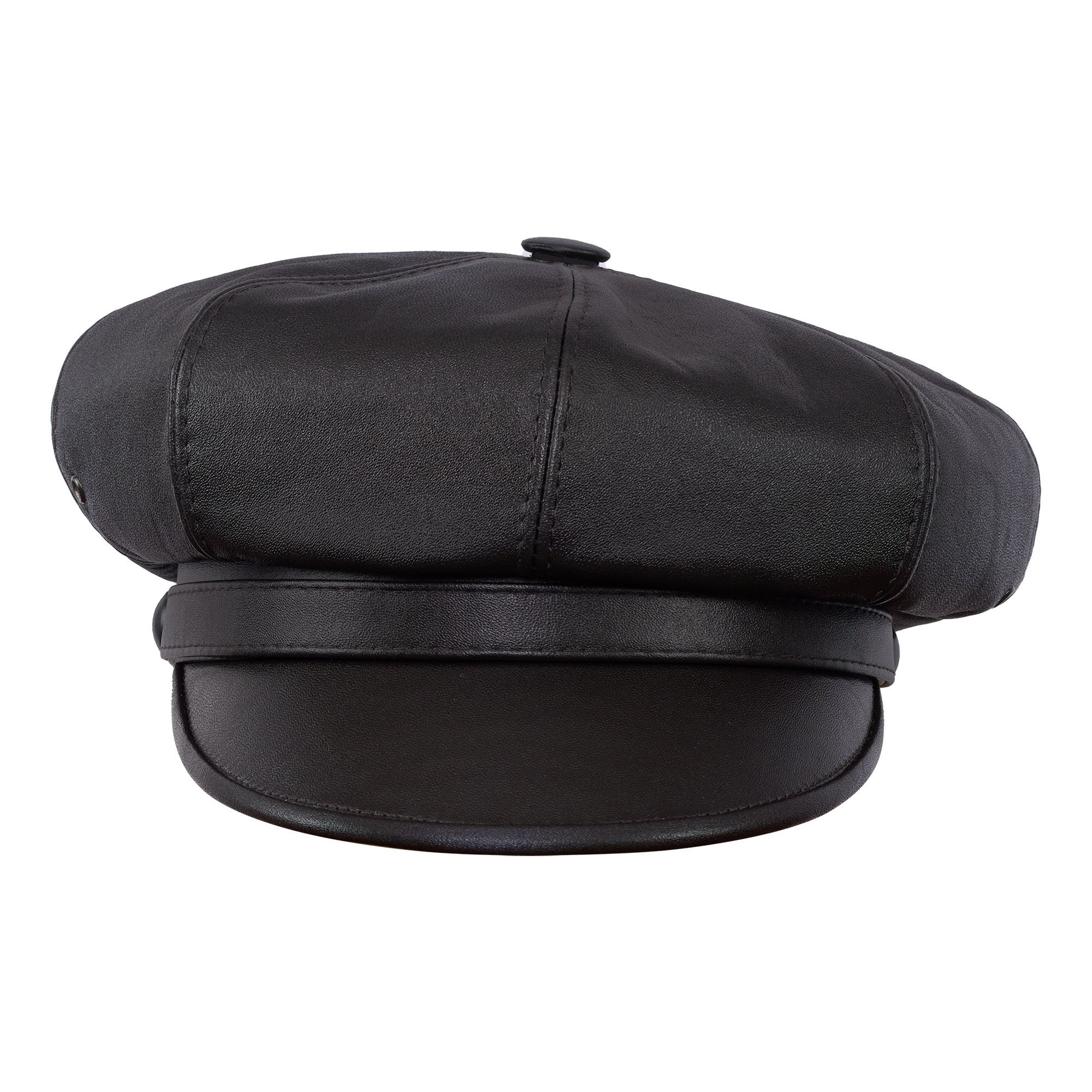 HARLEY Natural Leather Peaked Motorcycle Cap Rockabilly Punk