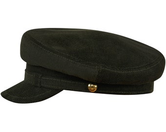 Casquette bretonne Liverpool Mod en velours côtelé de coton pêcheur grec années 60 années 60 indé rétro printemps automne urbain Beatnik casquette à visière VERT