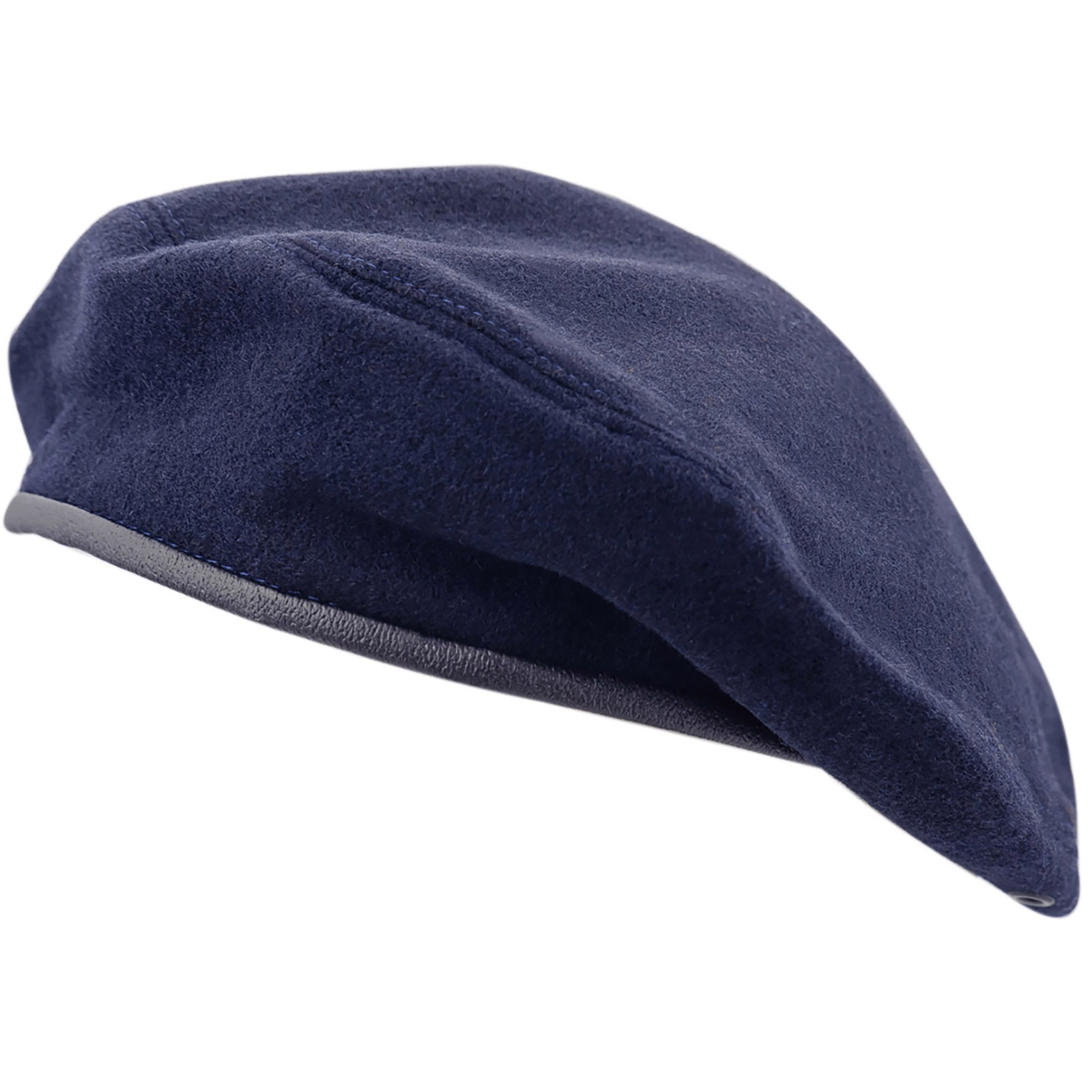 Sandswept Elegant Navy Beret with Seaturtle Pin rennes — Signa 1925 | Felt Structured Beret in Navy main image 2