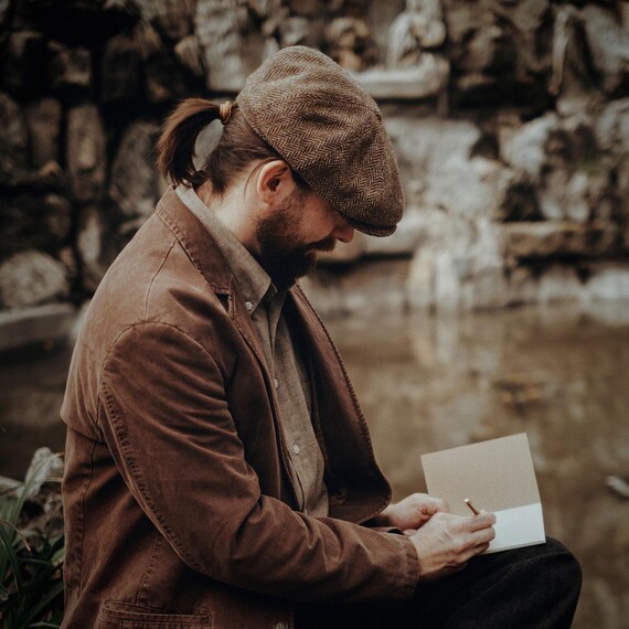 Costume Peaky Blinders Charmylo Gavroche Casquette Baker Boy Hat Flat Caps - 8 Panel Peaky Herringbone Tweed Gatsby Hat Ivy Irish Cap Pour Hommes Et Femmes Casquette Peaky Blinders