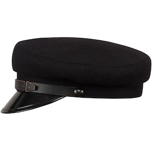MACIEJOWKA MODEL 1 Wool Cloth Lacquered Peaked Cap Cabbie Chauffeur Hat ...