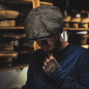 PEAKY warme und bequeme Mütze aus originalem Harris Tweed Bild 1