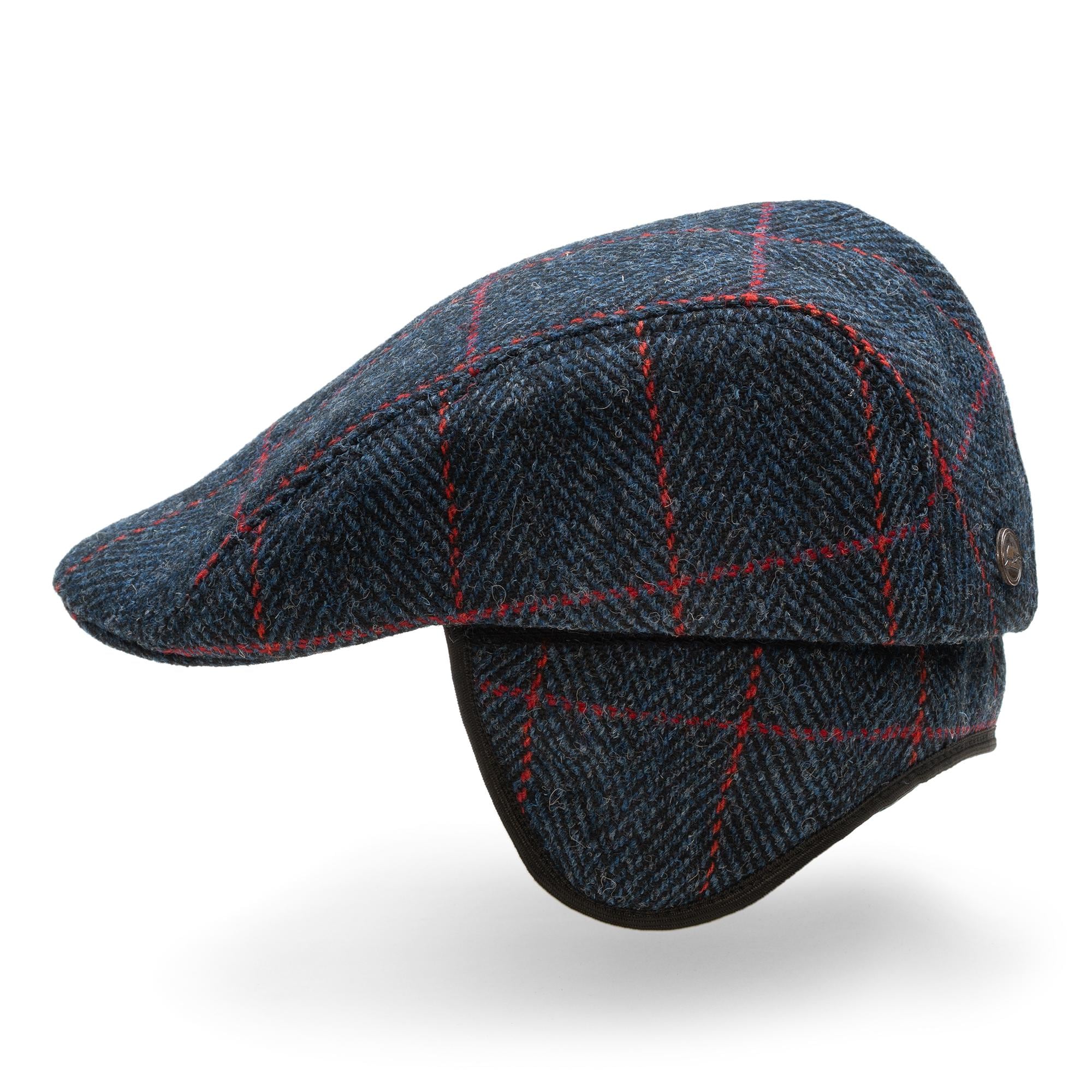 Berretto Piatto Da Uomo NORTE Harris Tweed Con Paraorecchie Jeff Paddy In Lana Irlandese, Da Guida, Da Uomo, Stile Inglese, Ivy Newsboy, Da Caccia, Scally Baker Boy, NERO-ANTRACITE - Italia - Foto 12