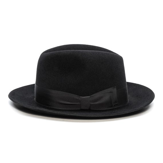 MOSCA Rabbit Felt Large Brim Fedora Hat Coney Lapin Classic  display picture 1
