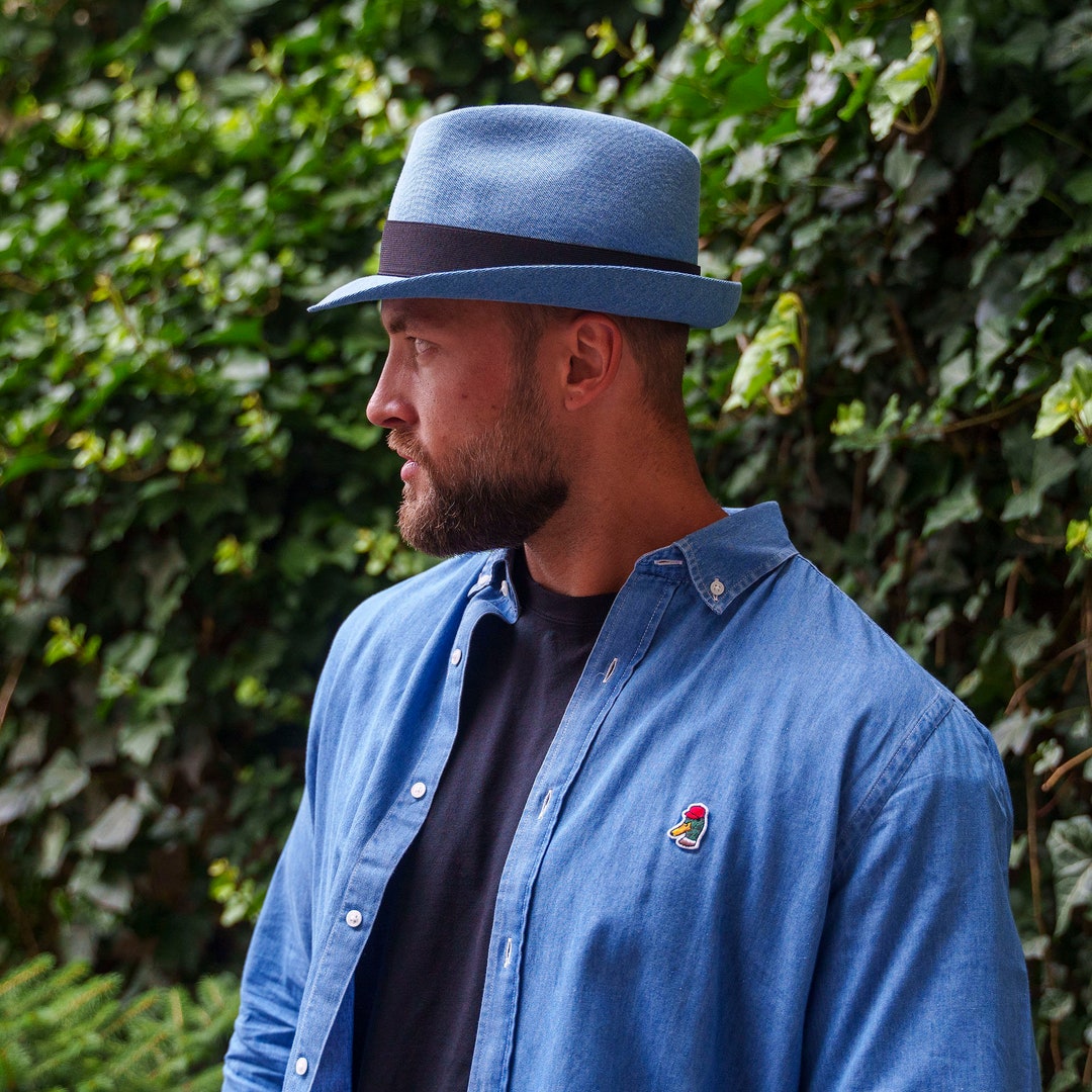 BLUE NOTE Denim Trilby Short Brim Hat Sun Protection  display picture 1