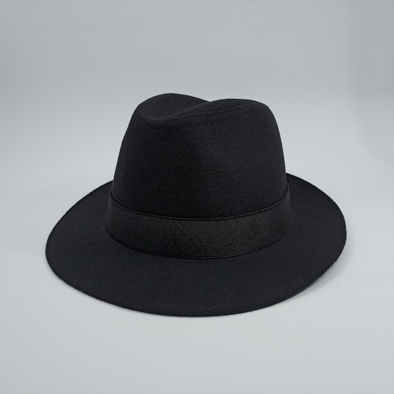 Cappello Fedora Classico In Lana E Cashmere, Tesa Larga - Unisex, Elegante Per Uomo E Donna