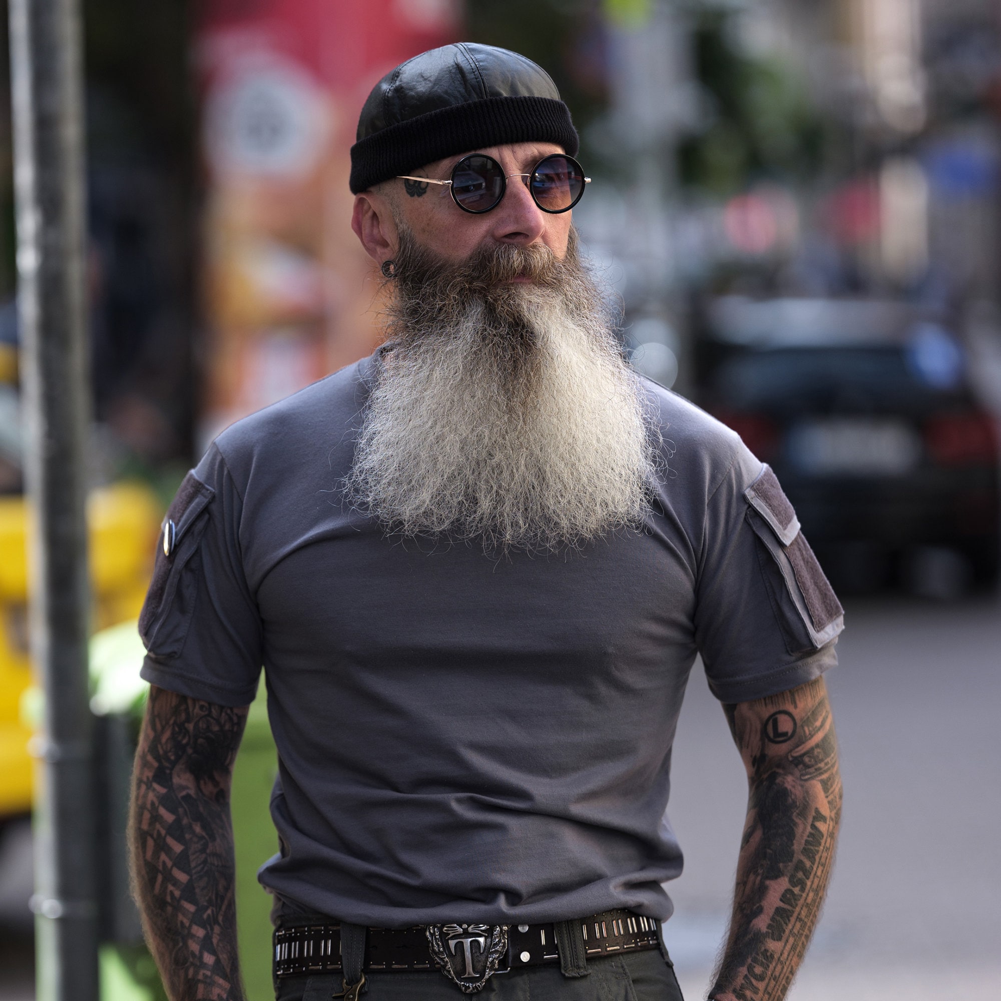 NAVY WATCH Leather Dock Worker Beanie Stevedore Longshoreman Cap