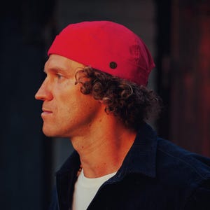 DOCKER Beanie Cap Panama Cotton Soft Breathable Dock Hat Sailor Leon Style Longshoreman Spring Summer Watch Cap Above Ear Fit RED