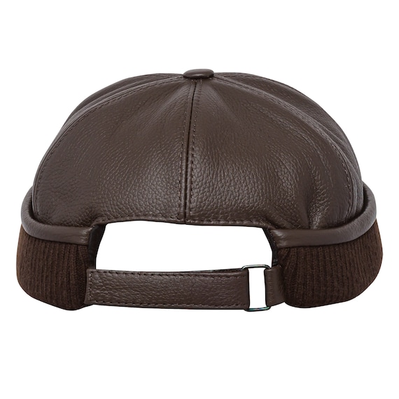 LEON Genuine Leather Beanie Winter Sock Skull Cap Dock