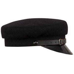 MACIEJOWKA MODEL 1 Wool Cloth Lacquered Peaked Cap Cabbie Chauffeur Hat ...