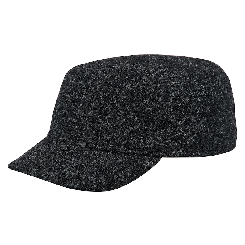 Men’s Vintage Workwear Inspired Clothing     BIG PIKE Genuine Scottish Harris Tweed Pure Wool Patrol Autumn Cap Baseball Trucker Hunting Military Ranger Jockey Duty Cadet Peaked GRAY  AT vintagedancer.com