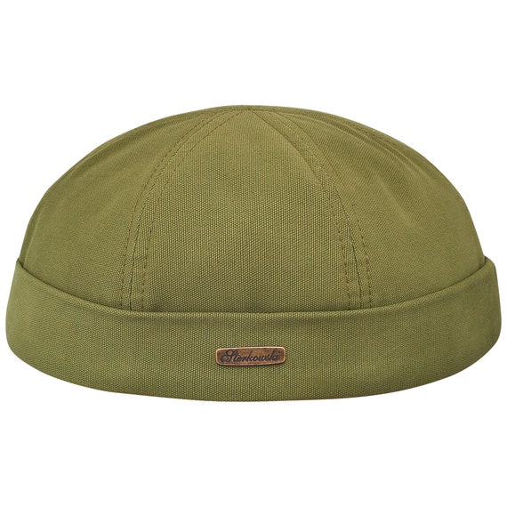 GREEN Military Leon Tuque Sailor - Breathable Softened Trawler Cap Etsy Beanie Navy Watch Worker Fabric Emerized DOCKER Longshoreman Dock Cotton