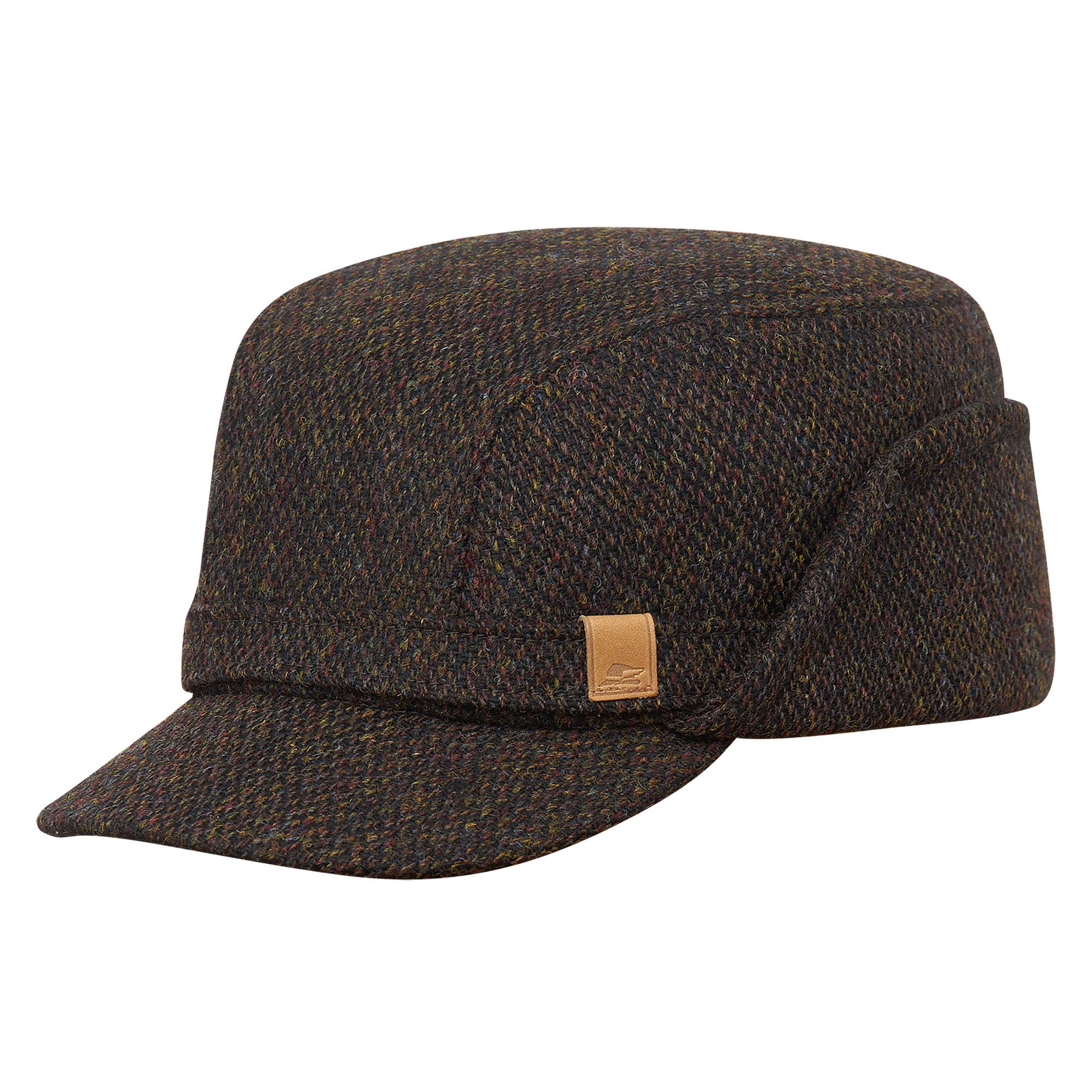 SAWYER Harris Tweed Wool Winter Mens Foldable Earflap Cap
