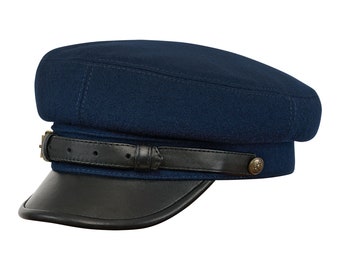 LEGION MACIEJOWKA Wool Cloth Leather Bill Polish Rifleman Historical Hat Militar Headgear Big Size xXXL Cap BLUE-bLACK