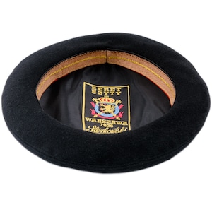 GRAND CLASSIC Wool Cloth Sewn Men's Beret French Artist Bohemian Beatnik Military Army Scout Reservist Warm Winter Autumn Beret Hat BLACK