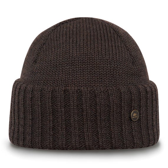 Merino Wool Ribbed Knit Beanie Cap Unisex Winter Hat Classic Warm NORFOLK Extra Fine Merino Wool Beanie Ribbed Knit Hat Warm  main image 2