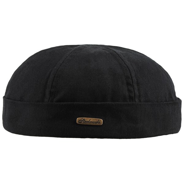 DOCKER gorro beanie de estibador de algodón esmerilado NEGRO