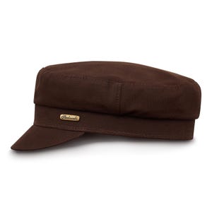 FIDDLER Casquette à visière pêcheur grec en coton marin batelier marin chauffeur de péniche Laitier chauffeur de taxi juif urbain marche camping-car chapeau de soleil MARRON