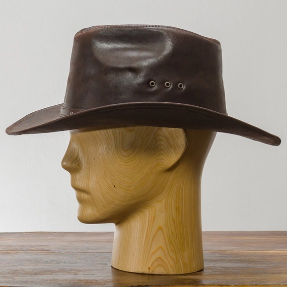 Sterkowski Cattle Leather Classic Western Cowboy Outback Hat 