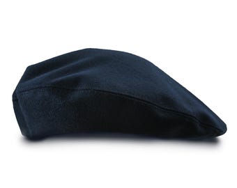 GRAND CLASSIC Wool Cloth Sewn Men's Beret French Artist Bohemian Beatnik Military Army Boy Scout Reservist Warm Winter Autumn Beret Hat BLUE