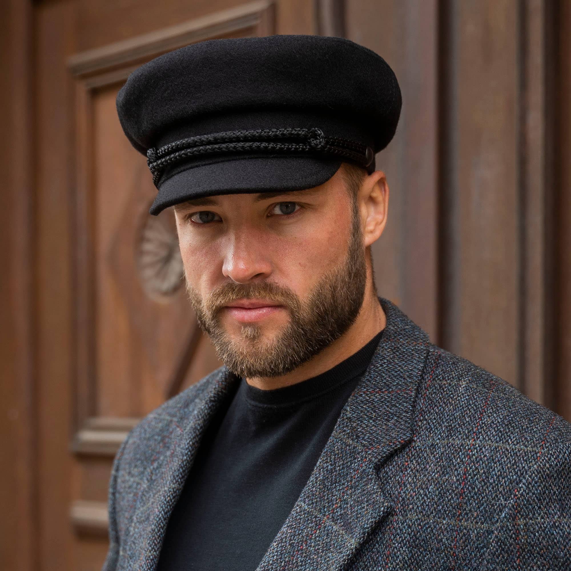 DANUBE MOD 3 Wool Cloth Traditional Polish Peaked Twine Cap Breton